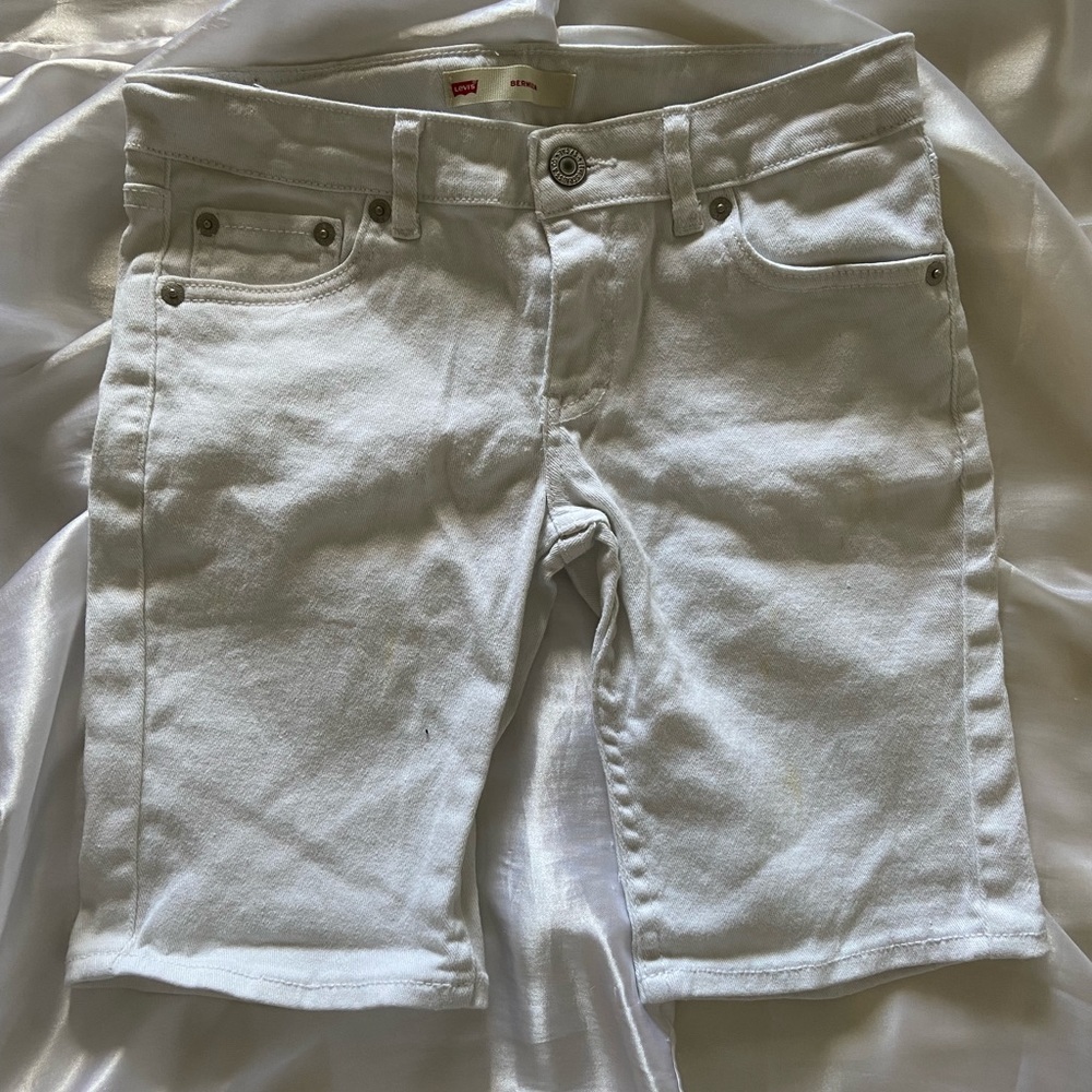 Levi’s Junior White Jean Denim Shorts
